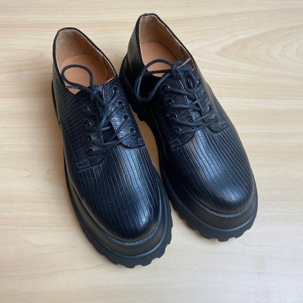 ASOS Design Faux Snakeskin Chunky Laced Loafers